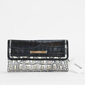 Brahmin Cordelia Chrome Azurine Leather Wallet - Chrome